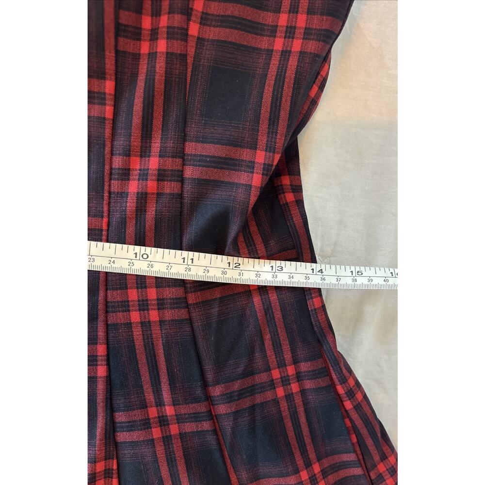 NWT Avec Les Filles Dress Red Plaid Sleeveless Womens Size 6 Goth Punk Uniform - Picture 7 of 11
